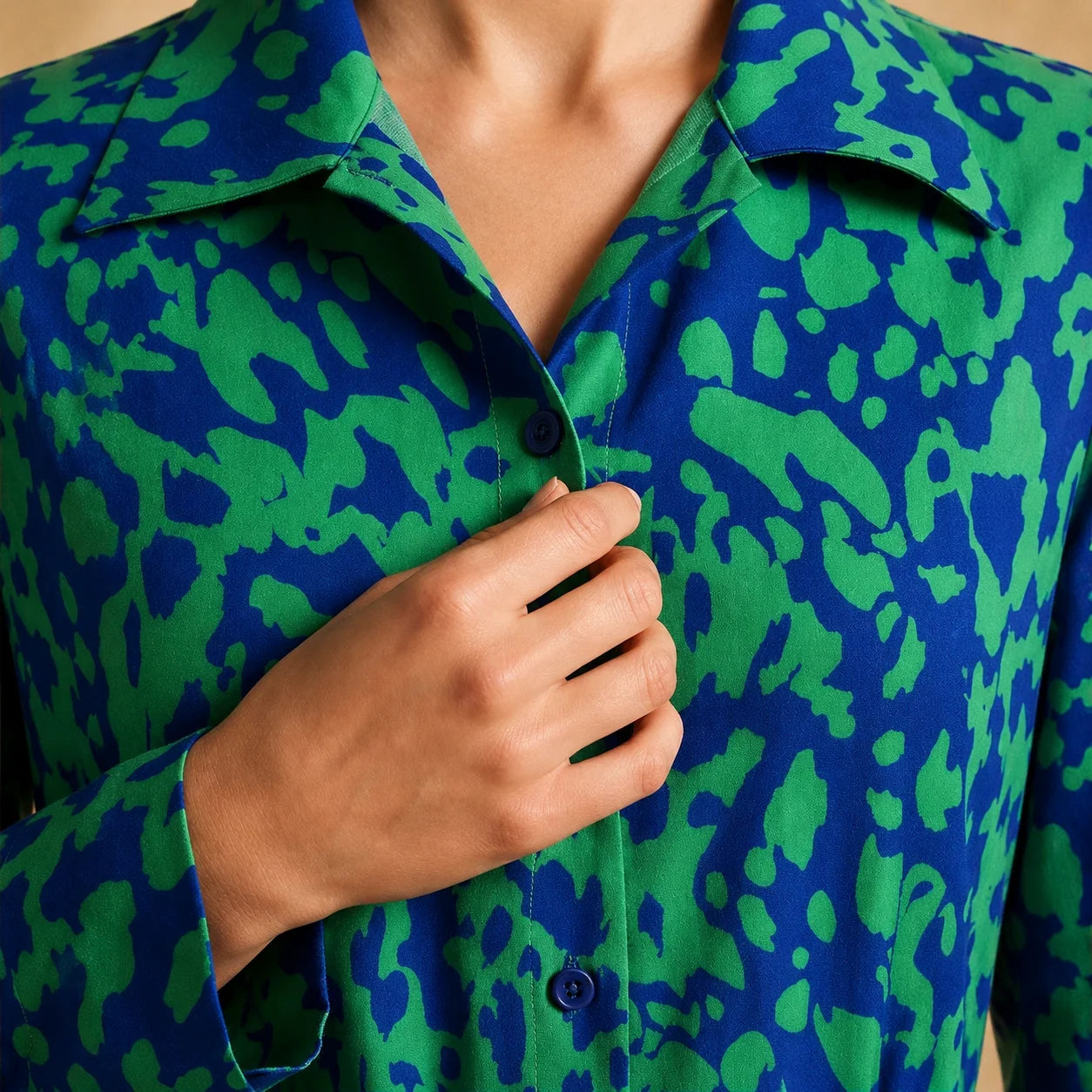 Robe Longue Fluide à Motif Botanique Neiva