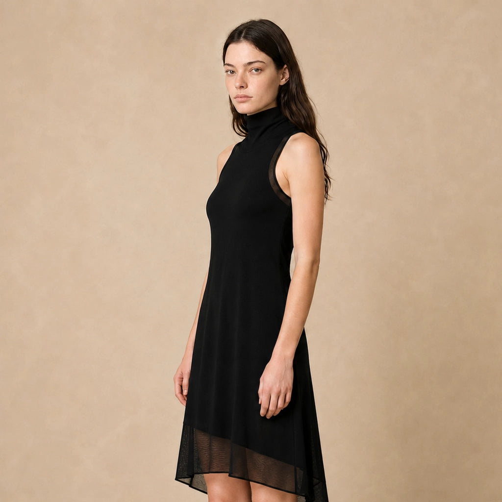Robe Longue Noir Double Épaisseur Aveni