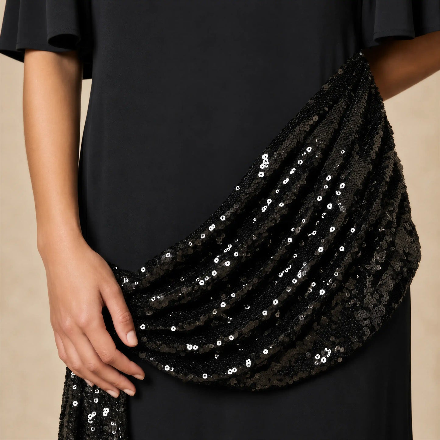 Robe Longue à Col Officier et Ceinture Ricci