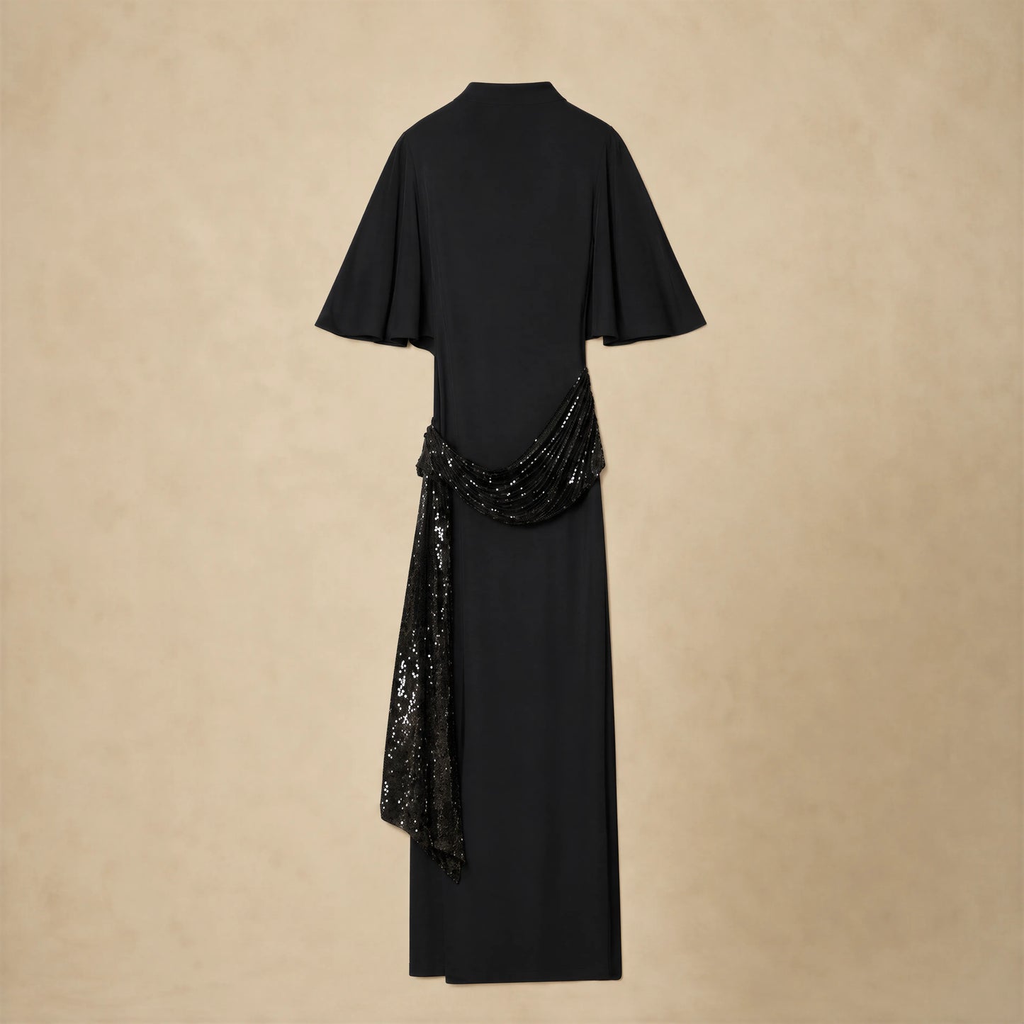 Robe Longue à Col Officier et Ceinture Ricci