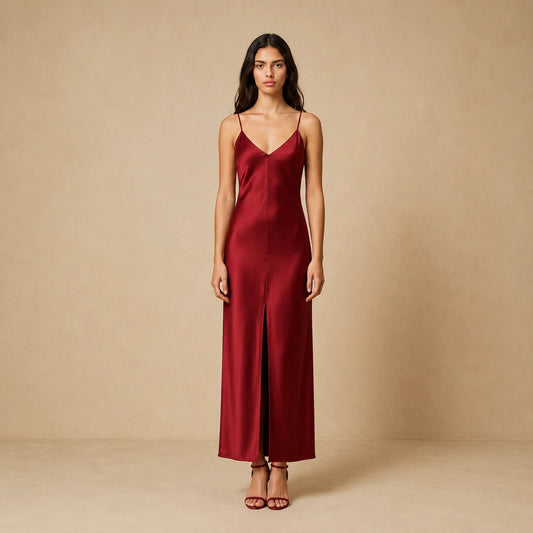 Robe Longue à Fines Bretelles Elvira