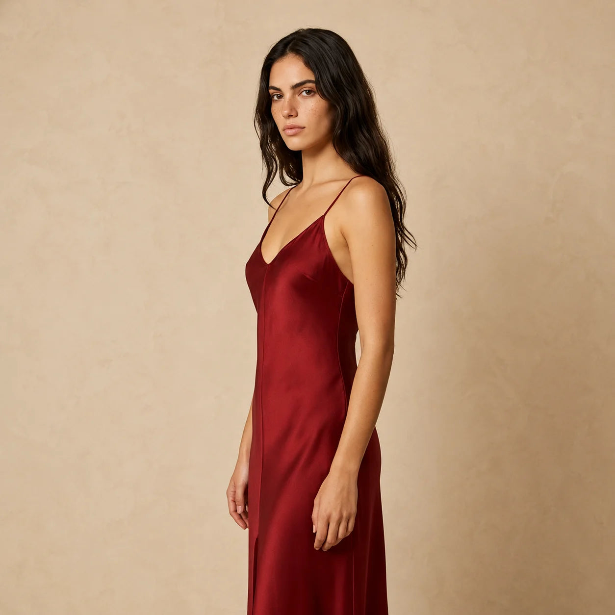 Robe Longue à Fines Bretelles Elvira