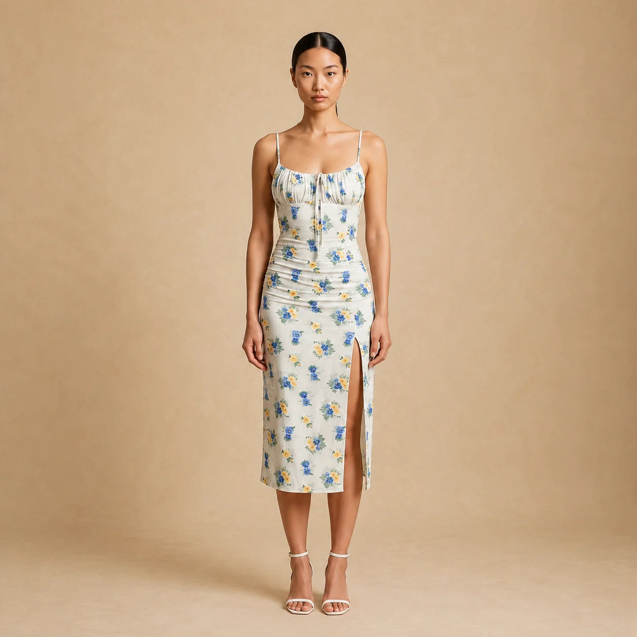 Robe Longue à Imprimé Floral Elide