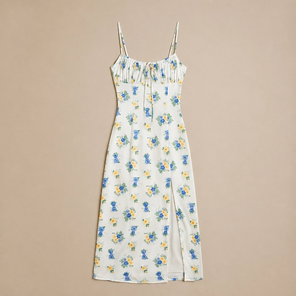 Robe Longue à Imprimé Floral Elide