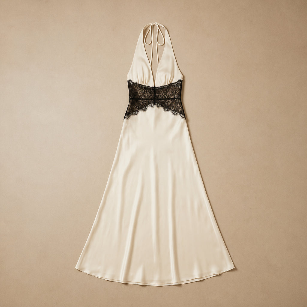 Robe Longue en Dentelle et Dos Nu Plongeant Arianna