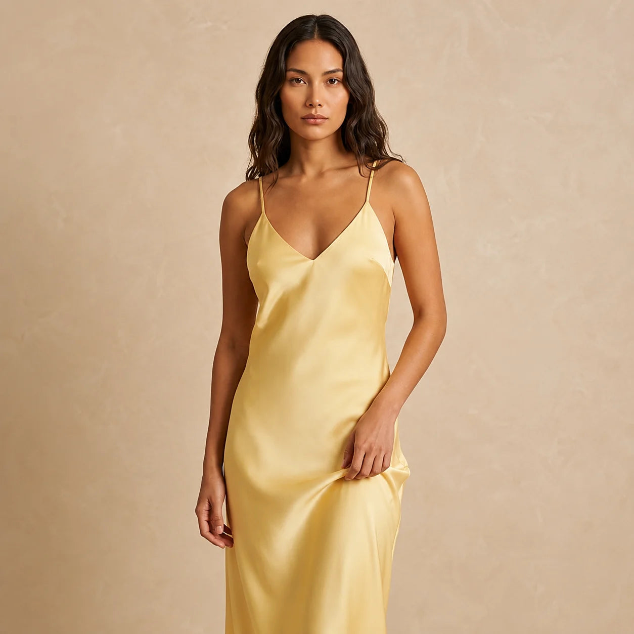 Robe Maxi en Satin Fluide Diletta