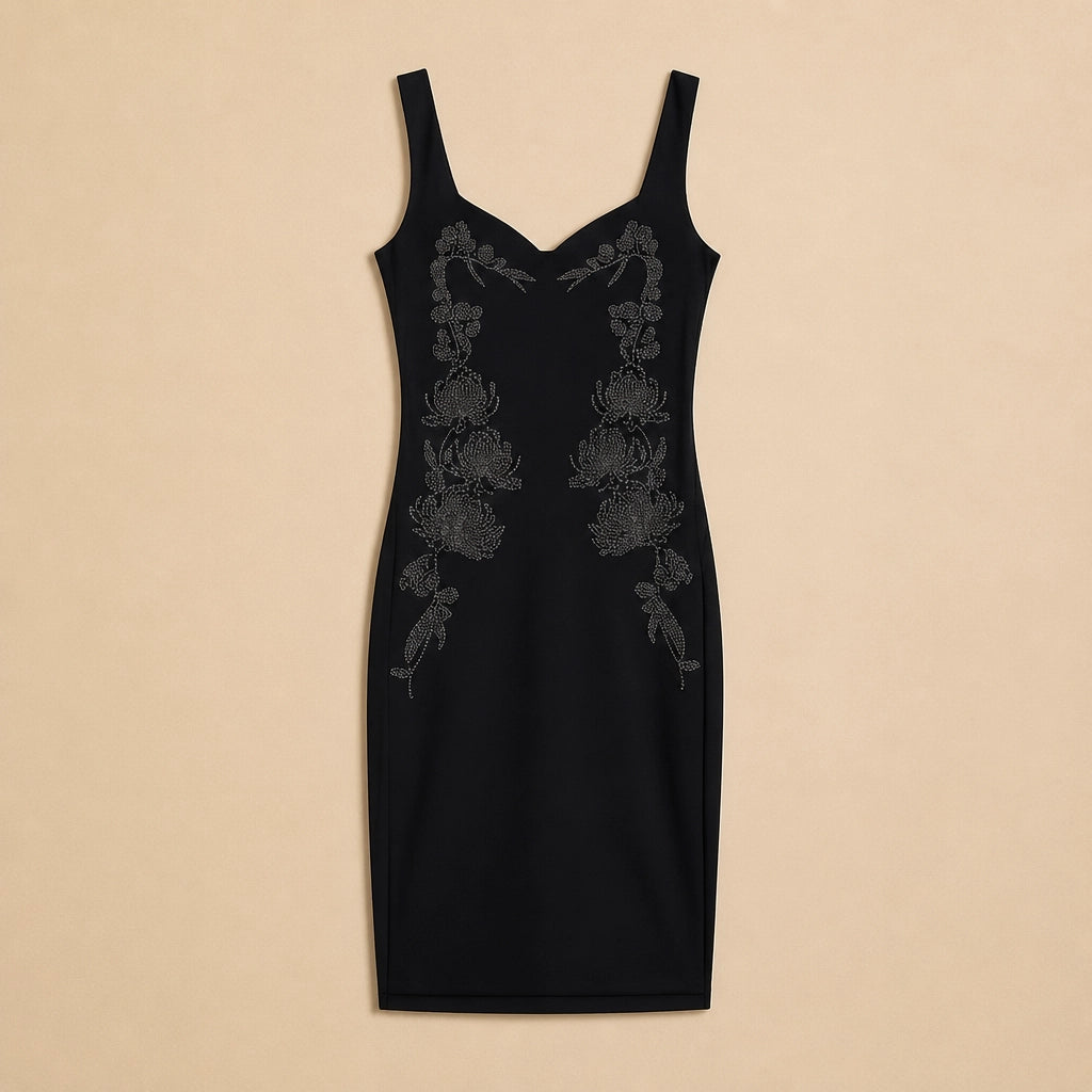 Robe Midi à Encolure Cœur Massaro