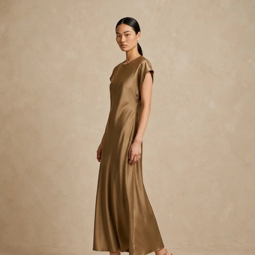 Robe Midi en Satin Muglia