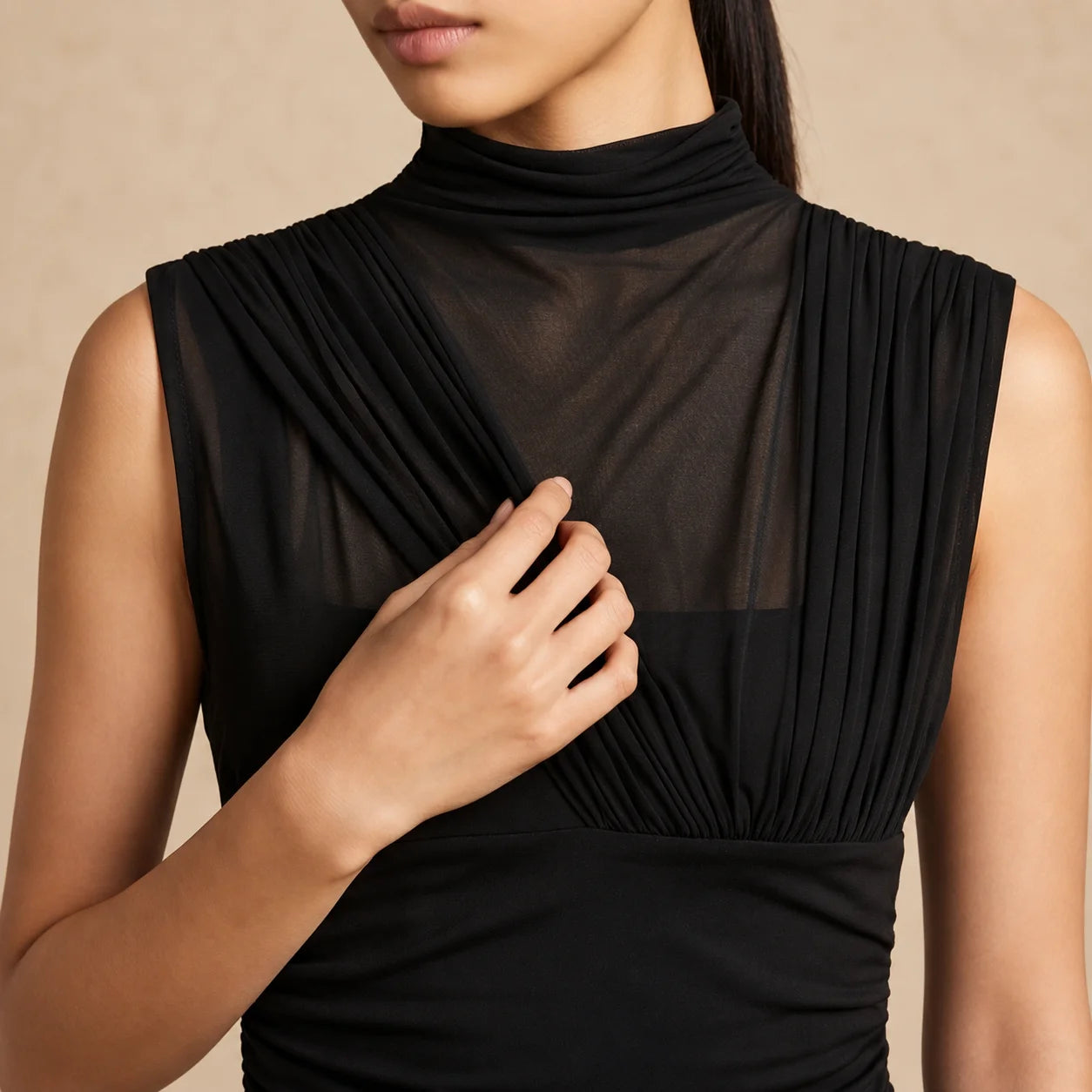 Robe Patineuse Légère en Résille Antea