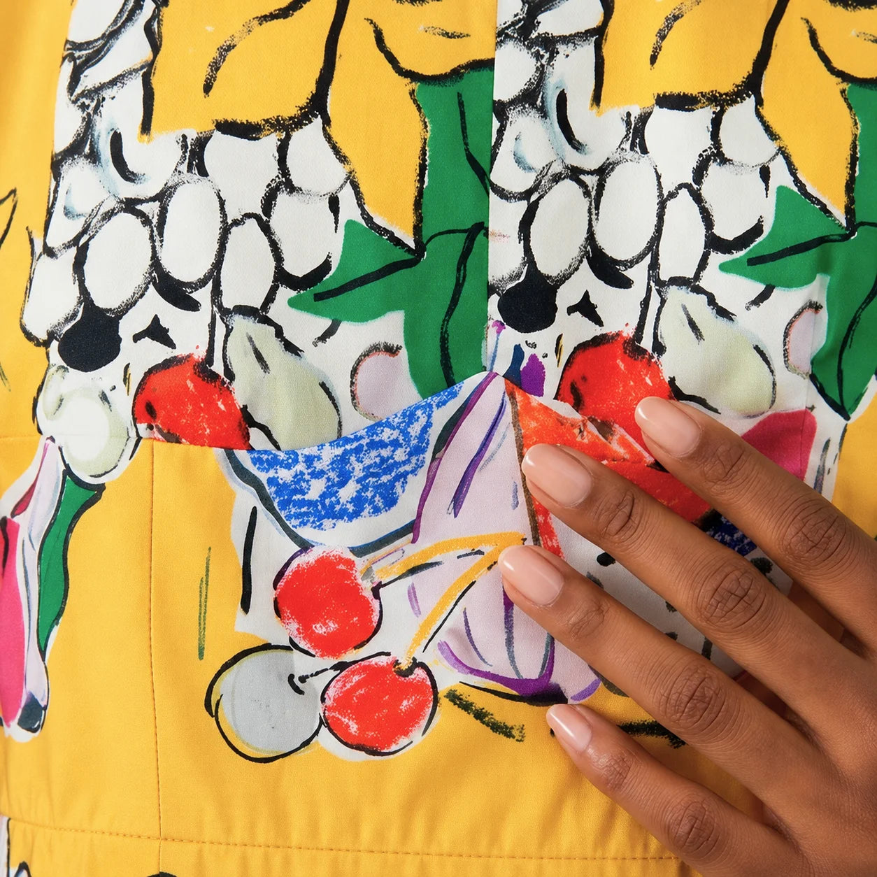 Robe Sans Manches au Motif Fruité Riviera Alida