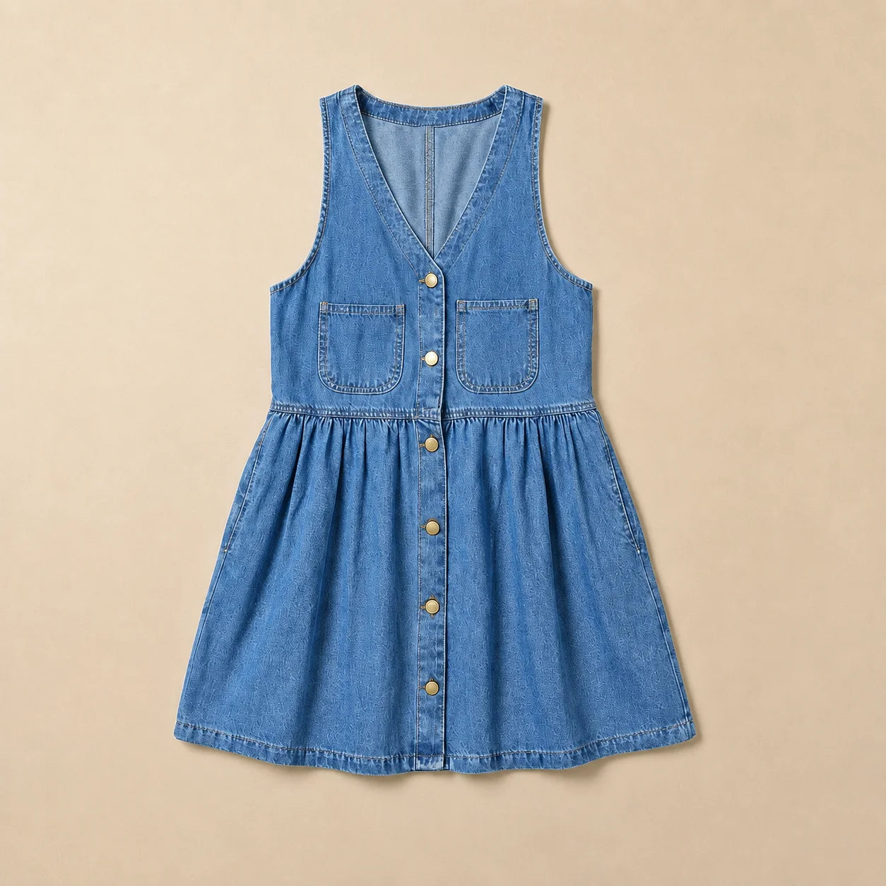 Robe Trapèze en Denim Boutonné Matilde